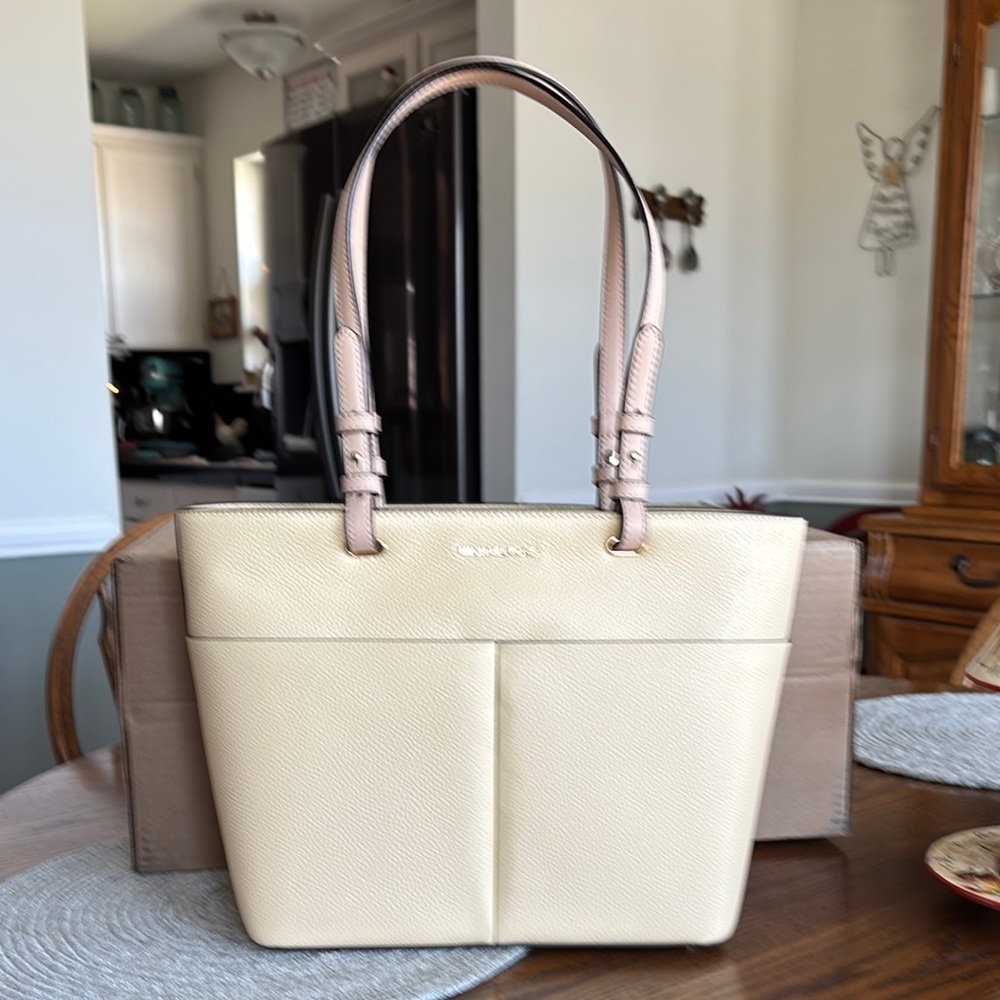 Michael Kors pale yellow Tote Bag